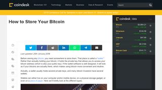 How to store your bitcoins - bitcoin wallets - CoinDesk