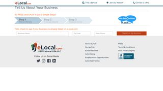 Business Users Sign Up - eLocal