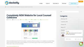 Completely NEW Website for Local Counsel Collective | Docketly