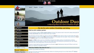 Outdoor Duo: Dating and friendships for active outdoor people.