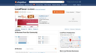 LocalFlavor Reviews - 35 Reviews of Localflavor.com | Sitejabber