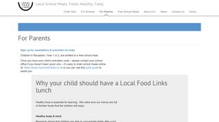 For Parents | Local Food Links