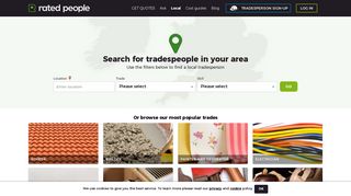 Find local tradesmen near you with Rated People