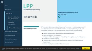 Pensions – Local Pensions Partnership (LPP)