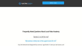 LVA FAQ - Local Video Academy