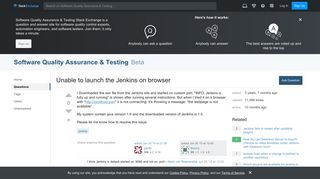 Unable to launch the Jenkins on browser - Software Quality ...
