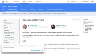 Access Local Servers | Tools for Web Developers | Google Developers