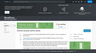 login - Cannot access admin panel - WordPress Development Stack ...