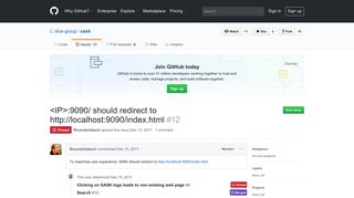 :9090/ should redirect to http://localhost:9090/index.html - GitHub