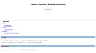 TestLink - Installation & Configuration Manual