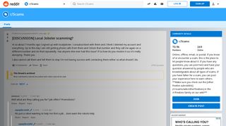 [DISCUSSION] Local Jobster scamming? : Scams - Reddit