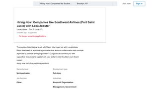 LocalJobster hiring Hiring Now: Companies like Southwest ... - LinkedIn