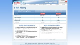 LocalNet Hosting: E-Mail Hosting