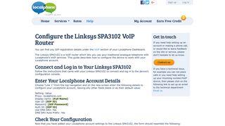 Configure the Linksys SPA3102 VoIP Router | Localphone