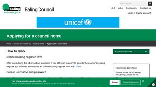 How to apply | Applying for a council home | Ealing Council