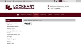 Parents - Lockhart Independent School District - Lockhart ISD