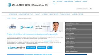 Business & Liability Insurance - American Optometric Association