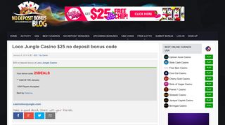 Loco Jungle Casino $25 no deposit bonus code - 04.01.2014