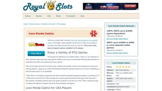 Loco Panda Casino - Royal Slots