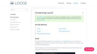 Contacting Loco2 - Loco2 Help