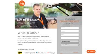 Delivery Specialist Sign-up - Deliv