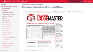 Starting and Logging In and Out of LodgeMaster - LodgeMaster Lodge ...