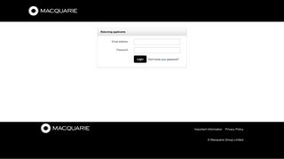 Applicant sign in - Macquarie Bank - PageUp