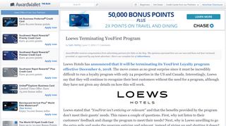 Loews Terminating YouFirst Program - AwardWallet Blog