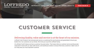 Customer Service | Loffredo Fresh Produce