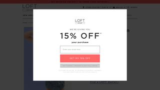 Sign Up for Email Offers and Discounts | LOFT Outlet