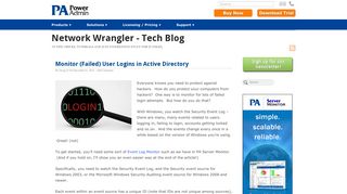 Monitor (Failed) User Logins in Active Directory | Network Wrangler ...