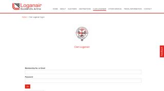 Clan Loganair log-in - Loganair