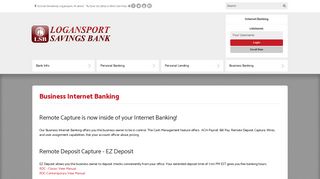 Logansport Savings Bank: Business Internet Banking