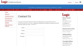 Contact Us | Logic Underwriters