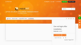 Can not login after installation - Open Source Document Management ...