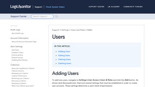 Users - LogicMonitor