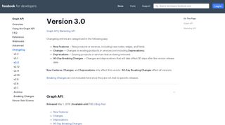 v3.0 - Graph API - Facebook for Developers