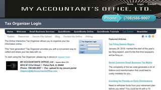 Tax Organizer Login - My Accountants Office