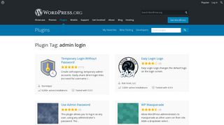 admin login | WordPress.org