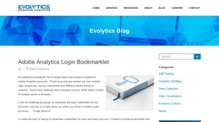 Adobe Analytics Login Bookmarklet | Evolytics