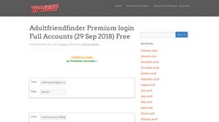 Adultfriendfinder Premium login Full Accounts - xpassgf