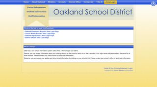 Alma Login - Oakland School District - School Websites by SchoolDesk