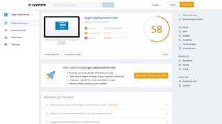Check login.alphacomm.net's SEO - WooRank