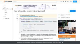 How to logout the session in java - Stack Overflow