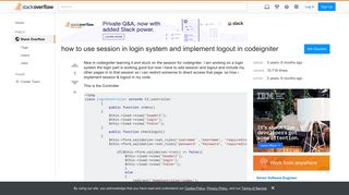 how to use session in login system and implement logout in ...