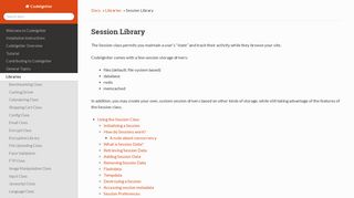 Session Library — CodeIgniter 3.1.10 documentation