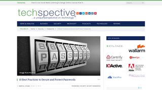 10 Best Practices to Secure and Protect Passwords - TechSpective