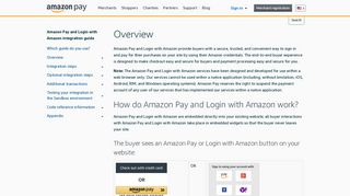Amazon Pay and Login with Amazon integration guide - Documentation