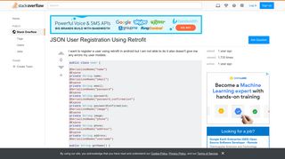 JSON User Registration Using Retrofit - Stack Overflow