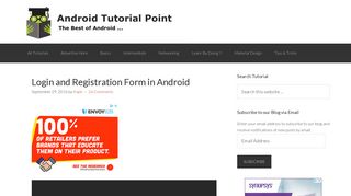 Login and Registration Form in Android